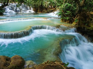 Luang Prabang – Kuang Si Waterfalls – Luang Prabang (B, L)                       
